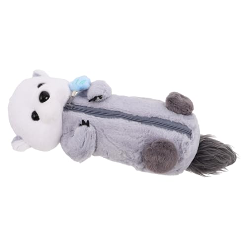 Beaupretty Niedliches Otter Plüsch Federmäppchen für Schule Cartoon Tier Stiftemäppchen mit Großer Kapazität Praktisches Mäppchen für Schüler Vielseitige Aufbewahrung von Schreibwaren von Beaupretty