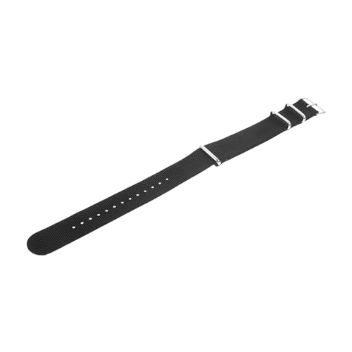 Beaupretty Nylon Uhrenarmband Schwarz Gewebt mit Schnalle Verstellbar Komfortabel Installieren Ersatzband für Herren Damen Uhr Zubehör von Beaupretty