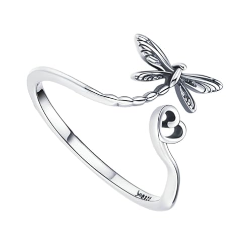 Beaupretty Offener Libellenring Damen Schmuck Verstellbar Eleganter Finger Ring für Mädchen und Frauen von Beaupretty