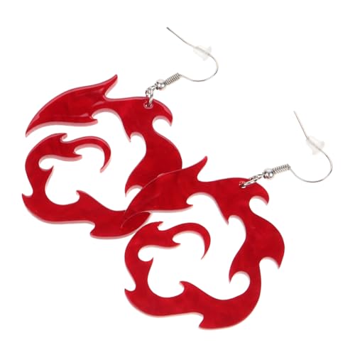 Beaupretty Flammenohrringe Acrylohrringe Für Damen Baumelnde Ohrhänger Hautfreundlicher Modeschmuck Statement Ohrringe Für Partys Und Alltag Einzigartiges Design von Beaupretty