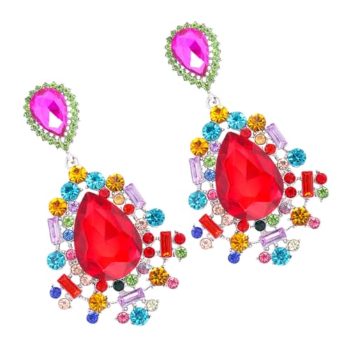 Beaupretty Ohrringe mit Strassbesatz Statement Dangle Ohrringe für Damen Eleganter Modeschmuck Funkelnde Tropfenohrringe für Besondere Anlässe von Beaupretty