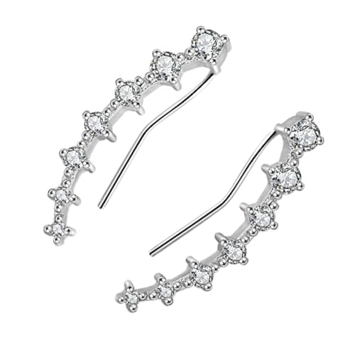 Beaupretty Ohrstecker Ohrmanschetten mit Zirkonia Leicht und Damenohrringe für Hochzeit Alltag Party und Besondere Anlässe Langlebiges Design von Beaupretty