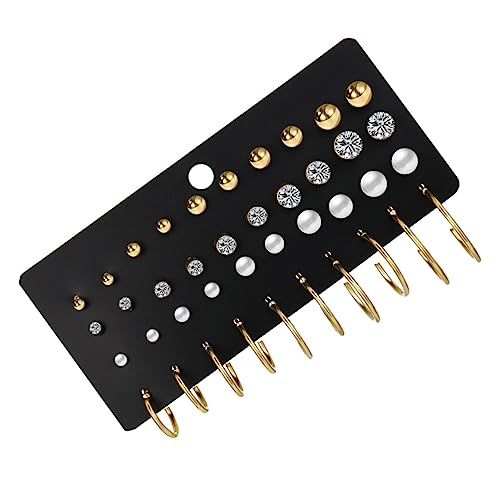 Beaupretty Ohrstecker Set mit Perlen und Zirkonia Vielseitige Creolen und Ohrstecker Schmuck Damen Elegant Schlicht Rostfrei für Alltag und Festliche Anlässe Beaupretty Ohrstecker Set mit Perlen und Zirkonia Vielseitige Creolen und Ohrstecker Schmuck Damen Elegant Schlicht Rostfrei für Alltag und Festliche Anlässe von Beaupretty