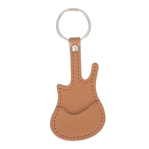 Beaupretty PU Gitarren Plektrum Aufbewahrungstasche Praktische Plectrum Organizer aus Hochwertigem PU für Ukulele und Gitarre als für Musiker Braun von Beaupretty