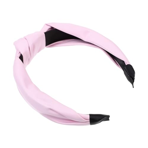 Beaupretty PU Leder Haarband für Damen Breites Rutschfestes Knotenförmiges Stirnband für Partys Alltag und Besondere Anlässe Vintage Look Bequem und Leicht von Beaupretty