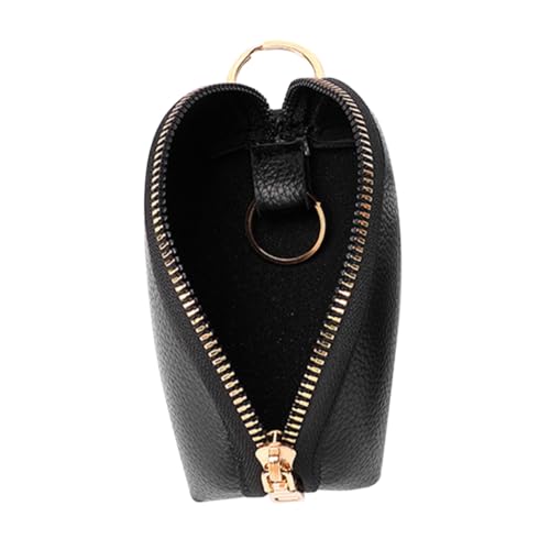 Beaupretty PU Schlüssel Organizer Geldbörse mit Münzfach Soft Touch Schlüssel etui Kompakt Multifunktional Herren Damen Autoschlüssel Tasche Schwarz von Beaupretty
