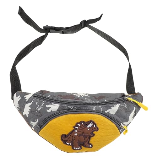 Beaupretty Pakete Dinosaurier-Umhängetasche Taille Fanny für Picknick Gürteltasche Sport Kleinkind-Jungen-Geldbörse Dinosaurier-Tasche Umhängetasche Segeltuch Yellow von Beaupretty