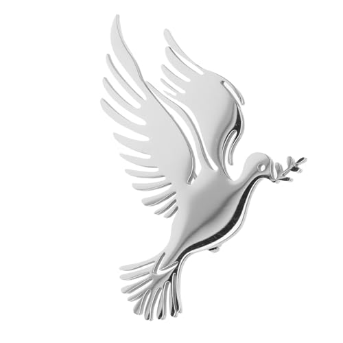 Beaupretty Peace Symbol Brooch Pin aus Robustem Metall Langlebige Taubenform Sicherer Verschluss Individuelles Design für Blusen Jacken Modisches Tier-anstecknadel-accessoire für Hochzeit und von Beaupretty