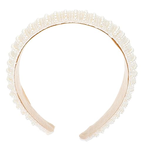 Beaupretty Perlen Haarband Damen Breites Accessoire Handgefertigter Haarschmuck Verschiedene Frisuren und Anlässe für Weihnachten Valentinstag und Besondere Anlässe von Beaupretty