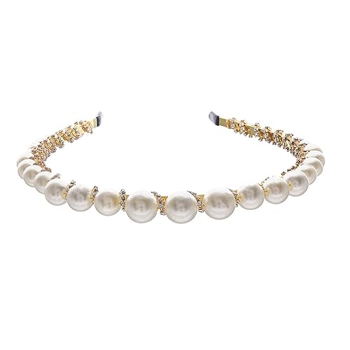 Beaupretty Perlen Haarreif Damen Retro Haarband mit Glänzenden Perlen Leichtes und Langlebiges Brautschmuck für Hochzeit Party Bankett und Alltag Modisches Haarschmuck Accessoire von Beaupretty