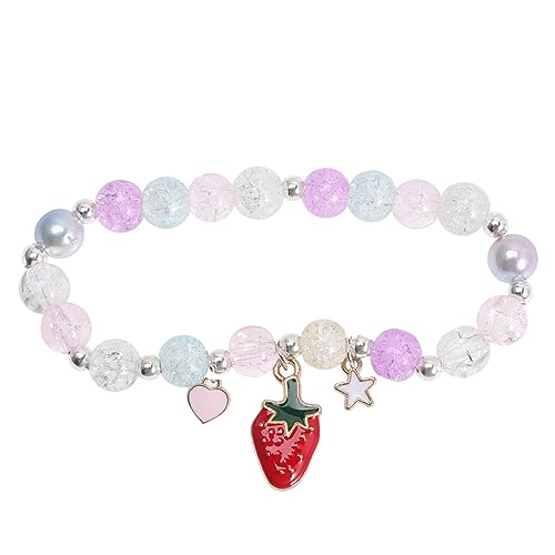 Beaupretty Mädchenarmband Mit Kristallperlen Und Anhänger Armband Für Kleine Mädchen Und Teenager Als Geschenk Für Geburtstag Oder Ostern Perlenarmband Für Mädchenschmuck von Beaupretty