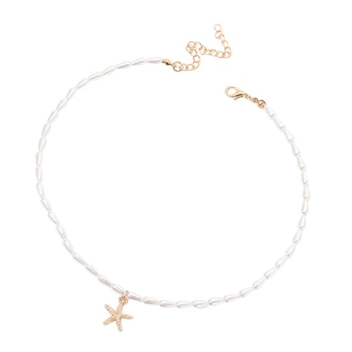 Beaupretty Sternenhalskette Aus Perlen Für Frauen Handgefertigter Choker Mit Sternanhänger Elegantes Schmuckstück Für Jeden Anlass Hautfreundlich Und Leicht Perfektes Für von Beaupretty