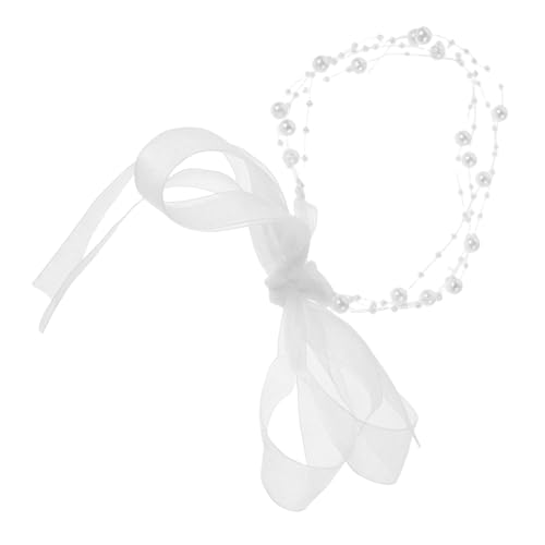 Beaupretty Eleganter Haarschmuck Mit Perlen Und Spitze Mehrlagige Perlenkette Für Hochzeiten Und Feste Transparente Haarband Für Bräute Modischer Kopfschmuck von Beaupretty