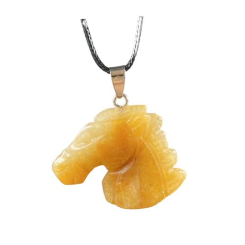 Beaupretty Pferdeform Anhänger Halskette Natürlichem Stein Leichte Trendige Dekoration für Frauen Geeignet für Geschenke zu Weihnachten Geburtstagen und Besondere Anlässe Zufällige Farbe von Beaupretty