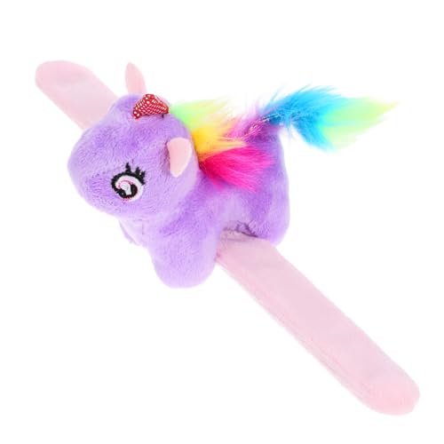 Beaupretty Plüsch Einhorn Slap Armband Kinderparty Weiches Kuscheltier Armband für Mädchen Jungen Robust Tragbar Partydeko Spaß von Beaupretty