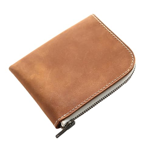 Beaupretty Leder Kartenhalter Mit Reißverschluss Kleine Geldbörse Für Damen Ausweishalter Tragbares Portemonnaie Für Bankkarten Münzen Und Ausweise von Beaupretty