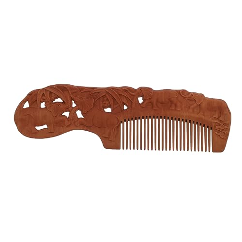 Beaupretty Premium Wood Comb Große Handgefertigte Haarkamm mit Meridian Massagefunktion für Frauen Sanfte Kopfmassage Geeignet für Haartypen Glättet Nasses und Trockenes Haar Tool von Beaupretty