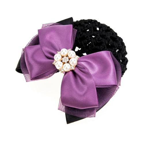 Beaupretty Professionelles Haarnetz Dutt Perlen Haarschmuck mit Schleife Eleganter Haarnetz Duttüberzug für Damen Vielseitiges Haaraccessoire für Formelle Anlässe und Arbeitsoutfits Stilvoll von Beaupretty