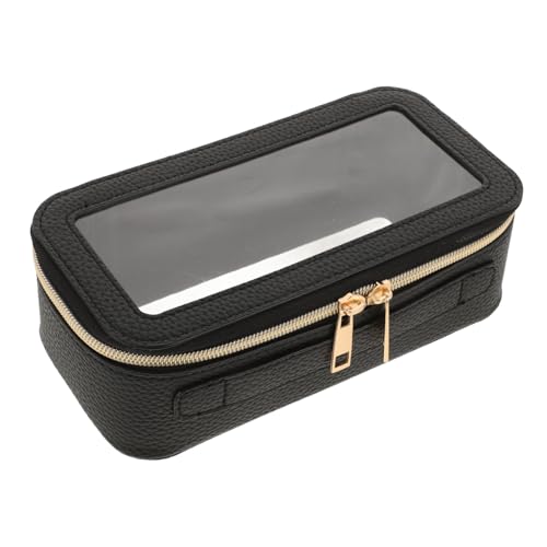 Beaupretty Pu Zipper Makeup Bag Transparente PVC Kosmetiktasche Für Wasserfest Mit Großem Und Sicherem Reißverschluss Für Damen Und Für Alltag Und Unterwegs von Beaupretty