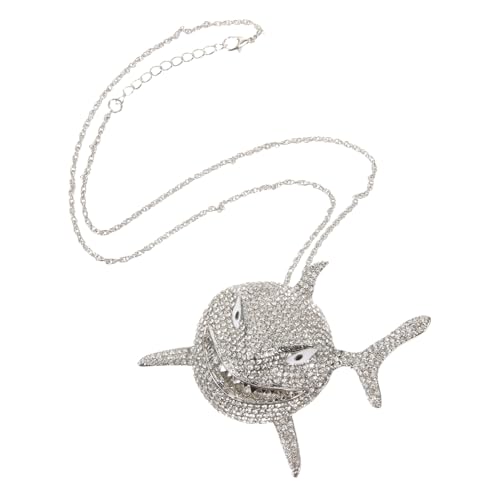 Beaupretty Punk Halskette Damen Metall mit Strass Anhänger Leichte Langlebige Statement Kette für Geburtstag Party und Alltag Modisches Schmuck für Frauen von Beaupretty