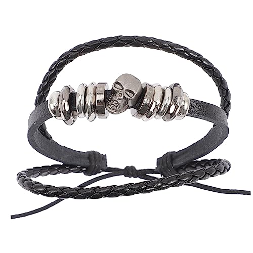 Beaupretty Punk-armband Im Gothic-stil Geflochtene -manschette Mit Skelett Und Kette-design Für Damen Und Herren Hochwertige Legierung Und Für Langlebigkeit Als von Beaupretty