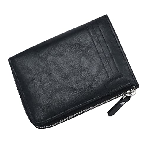 Beaupretty Retro-Geldbeutel Mit Reißverschluss Für Herren RFID-Schutz Organizer Für Karten Pässe Bargeld Business Alltag Schlichtes Design von Beaupretty