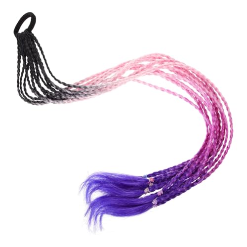 Beaupretty Regenbogen-Pferdeschwanz-Haarverlängerungen Für Mädchen Regenbogen-Geflochtene Synthetische Haarteile Pferdeschwanz-Haar-Accessoires Falscher Overhead- Für Mädchen von Beaupretty