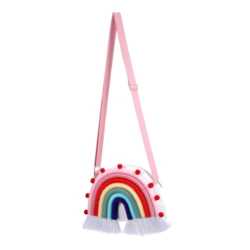 Beaupretty Regenbogen Umhängetasche Für Mädchen Verstellbare Handtasche Aus Praktische Crossbody-Tasche Für Junge Mädchen Für Täglichen Gebrauch Und Stylische Aufbewahrung von Beaupretty