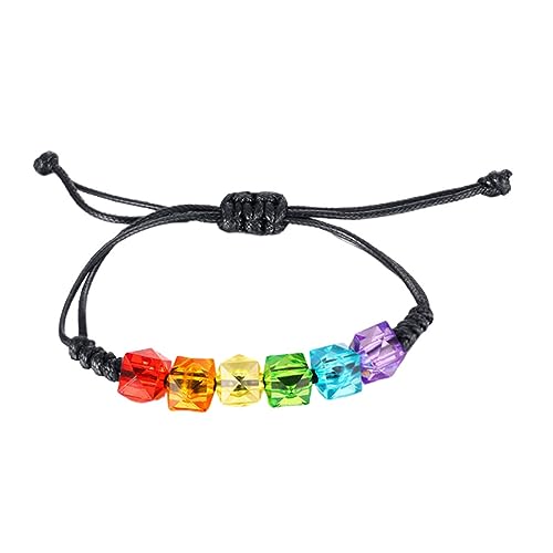 Beaupretty Regenbogenfarbenes Armband Handgefertigten Perlen Unisex Langlebig und für Partys Geburtstage und für Freunde und Familie von Beaupretty
