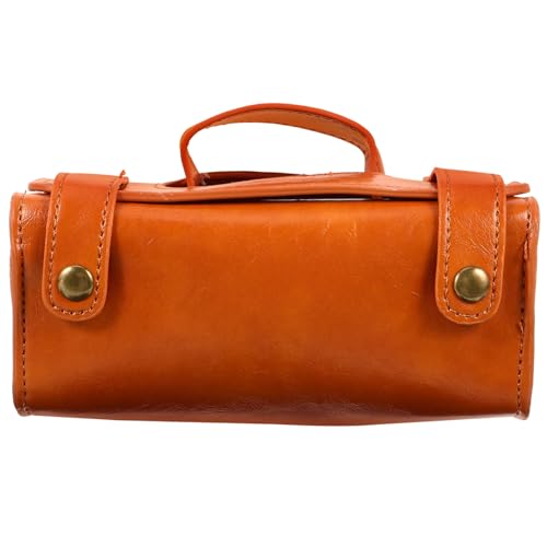 Beaupretty Rasierertasche aus PU Leder Große Reisehülle für Herren Langlebig Stilvoller Kulturbeutel Tragbare Aufbewahrung für Rasierer und Toilettenartikel von Beaupretty