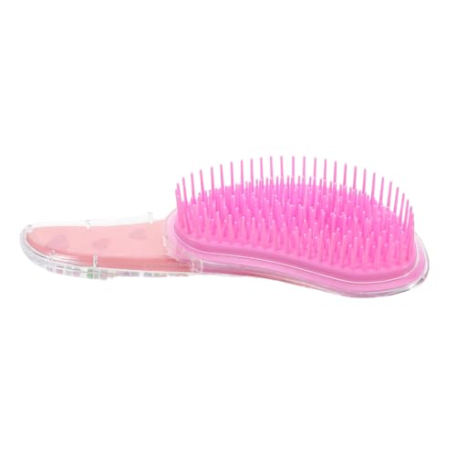 Beaupretty Reisefreundliche Cartoon Haarbürste für Mädchen Entwirrbürste für Nasses und Trockenes Haar für Schüler mit Ziep Technologie und Praktischem Design Pinke Herzvögel Edition von Beaupretty