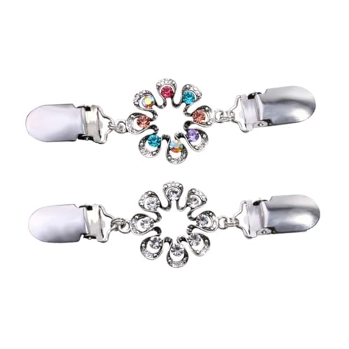 Beaupretty Retro Cardigan Clips Teiliges aus Langlebigem Legierungsmetall mit Strassverzierung Collar Clips für Strickjacken Pullover Schals und Kleider Halterung für Damen Vielseitig für von Beaupretty