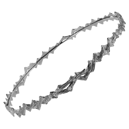 Beaupretty Retro Metall Haarreif mit Gewelltem Verdrehtem Design Rutschfester Vintage Haarreifen für Frauen und Mädchen Minimalistisches Crown Accessoire für Styling Make Up und von Beaupretty