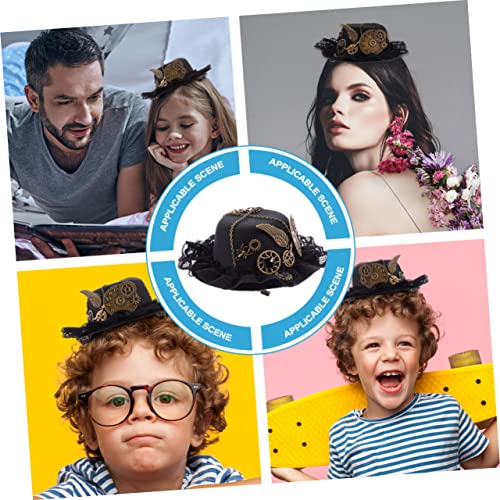 Beaupretty Retro Steampunk Kleiner Hut Haarnadel aus Leichtem Kunststoff Langlebiges Performance Accessoire für Kostüm und Party Stilvoller Haarschmuck für Damen und Herren von Beaupretty