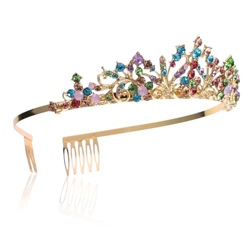 Beaupretty Rhinestone Brautkrone Haarschmuck mit Funkelnden Kristallen Komfortabler Prinzessin Haarreif für Hochzeit Braut und Brautjungfern Modisches Silbernes Tiara Design Vielseitig von Beaupretty