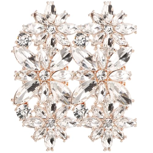 Beaupretty Rhinestone Brautschuh Clips Goldfarben Hochzeitsschuh Dekorationen Abnehmbare Schuhverzierung für Pumps Sandalen Flats Vielseitige Damen Accessoires Elegant Robust von Beaupretty