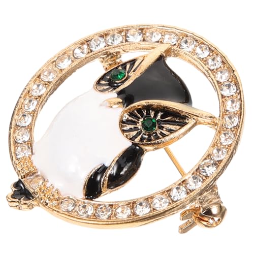 Beaupretty Rhinestone Eulenbrosche Pin mit Emaille Eleganter Anstecknadel für Damen und Herren Vielseitiges Schmuckaccessoire für Pullover Anzüge und Mäntel Langlebige Legierung Tierform von Beaupretty