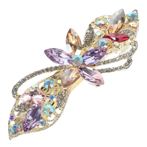 Beaupretty Rhinestone Haarklammer Blumenform Frühling Haarclip mit Funkelnden Kristallen Brautschmuck Haarschmuck Damen Fester Sitz für Hochzeit und Alltag von Beaupretty