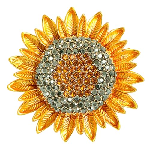 Beaupretty Rhinestone Sonnenblume Brosche Damen Strass Anstecknadel Blume Schmuck für Kleidung Festliche Anlässe Wie Hochzeit Party Business Modeschmuck von Beaupretty
