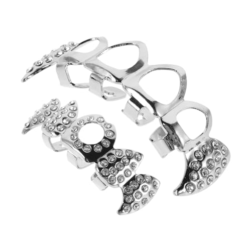 Beaupretty Rhinestone Vampir Zähne Grill Hohe Zahnkappen für Halloween Cosplay und Themenpartys von Beaupretty