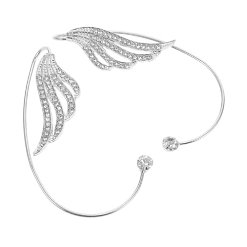 Beaupretty Rhinestone Wings Ear Damen Ohrschmuck Vintage Ohrhänger Piercing Flügel Manschetten Ohrringe Elegant und Robust für Vielseitige Looks von Beaupretty