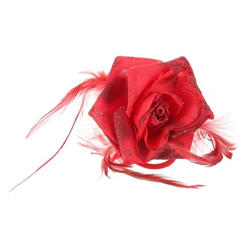 Beaupretty Rosen Haarclip Rot Haarnadel mit Broschen Brosche Mehrfunktionaler Brautschmuck für Hochzeit Party Brautjungfern Haarblumen für Damen von Beaupretty