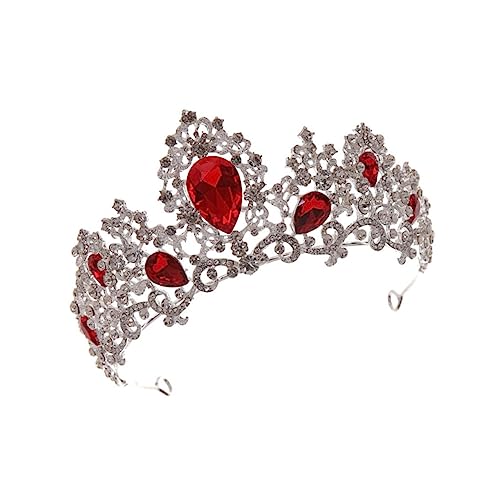 Beaupretty Rote Brautkrone Haarschmuck mit Wassersteinen Halbrunder Dekorativer Kopfschmuck für Hochzeit Party und Fotoshooting Damen Hochzeitsdiadem Accessoire für Fest und Feier Beaupretty Rote Brautkrone Haarschmuck mit Wassersteinen Halbrunder Dekorativer Kopfschmuck für Hochzeit Party und Fotoshooting Damen Hochzeitsdiadem Accessoire für Fest und Feier von Beaupretty