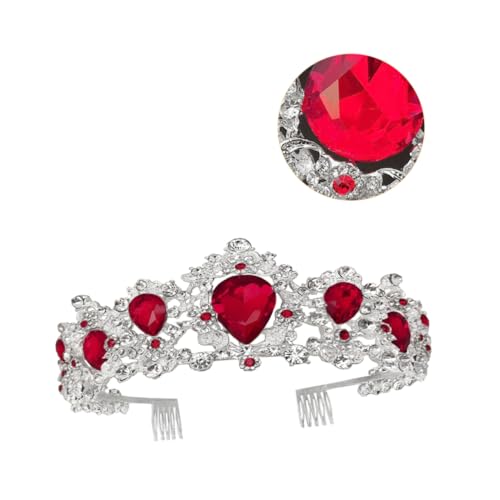Beaupretty Roter Brautkrone mit Kristallbesatz und Haarkamm Eleganter Hochzeitsschmuck für Damen Modisches Party Accessoire für Fotografie und Festliche Anlässe Beaupretty Roter Brautkrone mit Kristallbesatz und Haarkamm Eleganter Hochzeitsschmuck für Damen Modisches Party Accessoire für Fotografie und Festliche Anlässe von Beaupretty