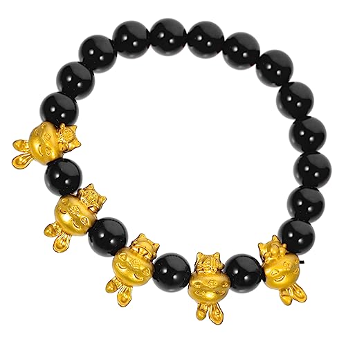 Beaupretty Rotes Perlenarmband mit Kaninchen Anhänger für Damen und Herren Dehnbares Glücksarmband zum Jahr Des Hasen als für Freundinnen Familie und Besondere Anlässe von Beaupretty