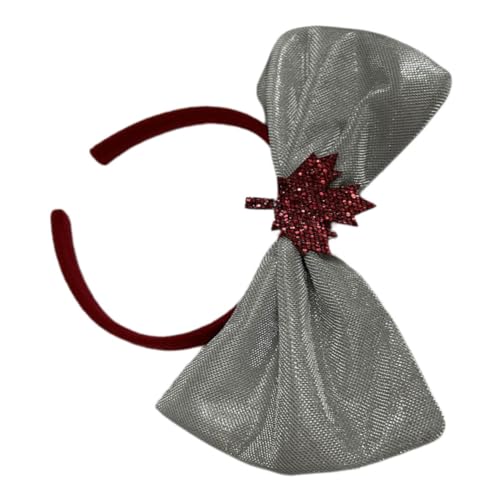 Beaupretty Rotes Schleifen-haarband mit Silbernem Glanz Dekoratives Wiederverwendbares Stirnband für Mädchen und Frauen Geeignet für Kostüm- Weihnachts Cosplay-partys Modisches von Beaupretty