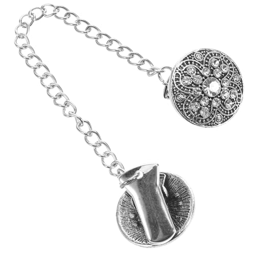 Beaupretty Runder Ketten Mantelclip für Frauen Modischer Pullover Clip zur Sicherung von Strickjacken Schals Praktische Brosche für Vielseitiger Verschluss für Kleider Umhänge von Beaupretty