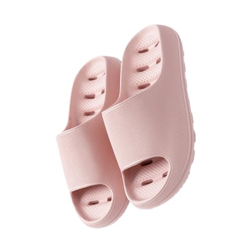 Beaupretty Rutschfeste PVC Slippers Damen Badelatschen Atmungsaktiv Leicht für Badezimmer Salon Reise Rosa Gästeschuhe Langlebig Komfortabel von Beaupretty