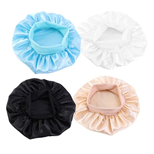 Beaupretty 4 Stück Badehut Für Kleinkinder Satinhaube Für Kinder Hut Für Kinder Duschhaube Für Kinder Schlafhaube Hüte Für Kinder Badevisier Für Kleinkinder Elastisch Baby Stirnband von Beaupretty