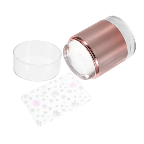 Beaupretty Satz Nagelstempel Stempel für Nagelabdrücke Nagellackstamper Nagelprägeplatte Maniküre-Vorlage Stampfer für Nägel Nagelabdruckstempel Kieselgel Rose Gold von Beaupretty